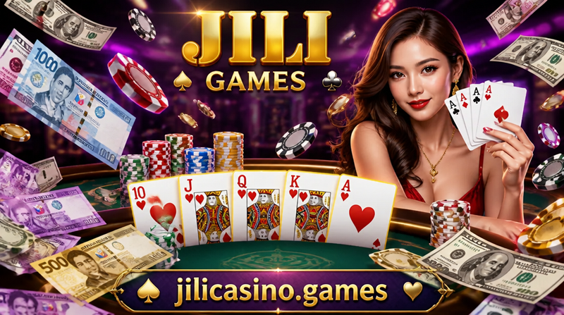 JILI Poker Beauty Philippine Peso Royal Flush Banner